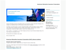 Tablet Screenshot of americanalternativeinsurancecorporation.com